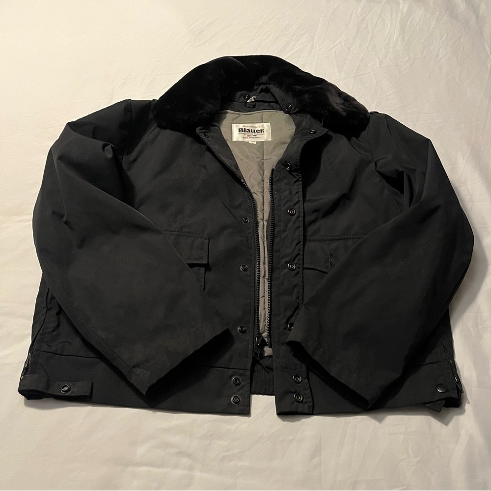 Vintage Blauer Black Heavy Duty Thinsulate Jacket 48R Large Responders Jacket
